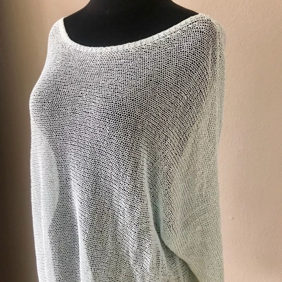 *price drop* EILEEN FISHER aqua sweater size XL - Picture 3 of 7